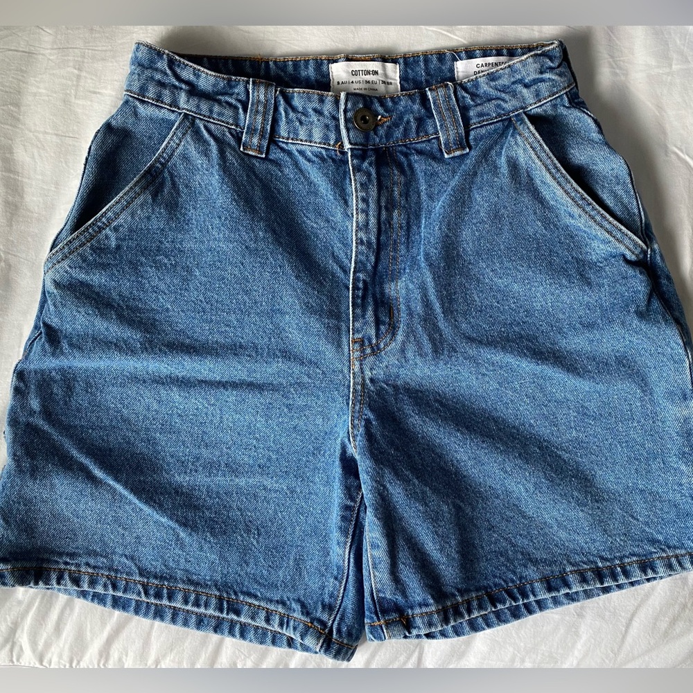 Cotton On Blue Carpenter Denim Women's Shorts